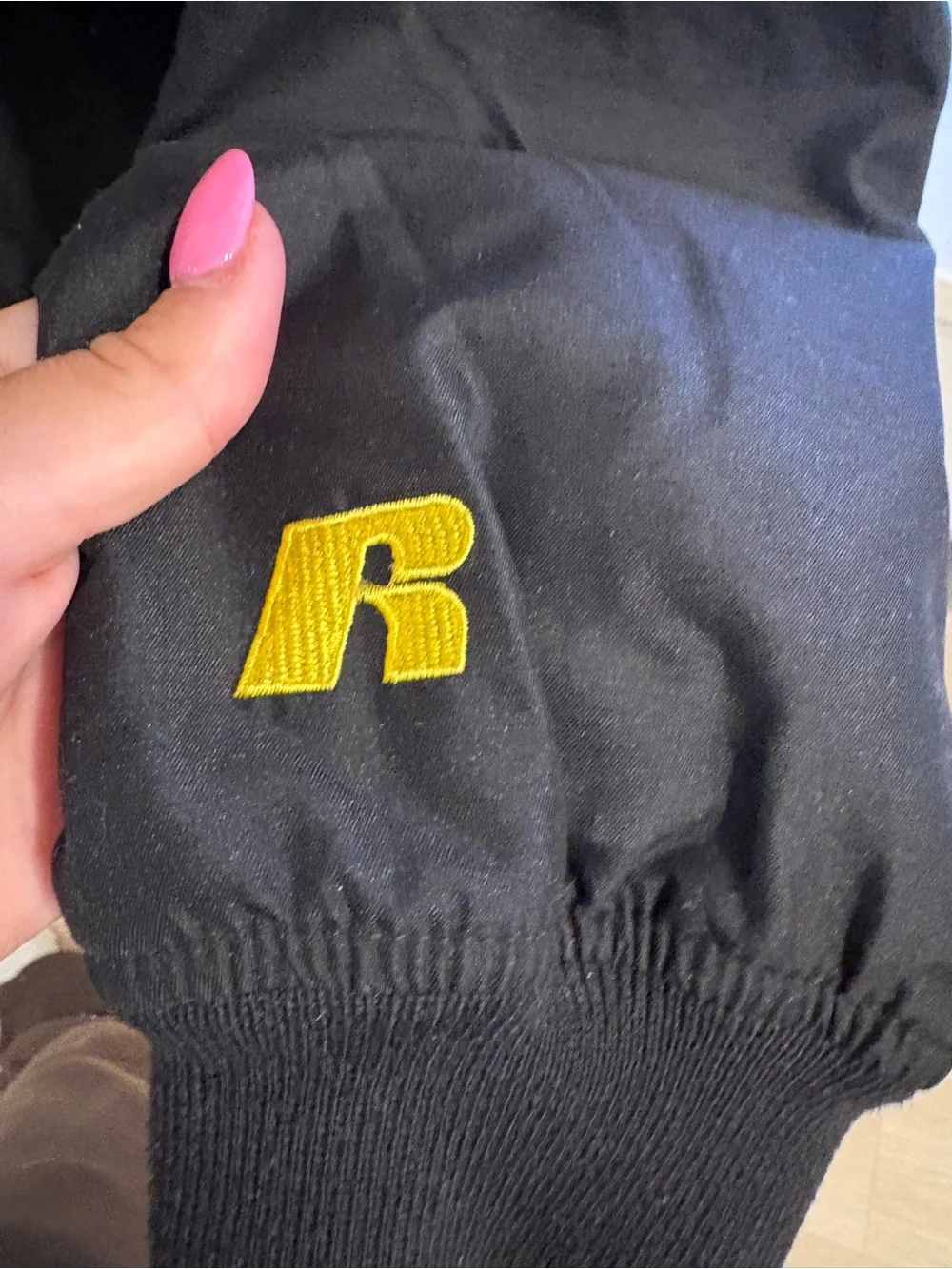 Russell Athletic Black Sweatshirt with Yellow 'Hawkeyes' Lettering